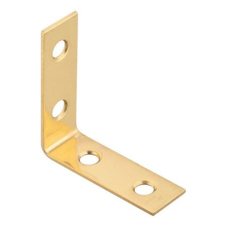 NATIONAL MFG SALES 1.5 x 0.62 in. Inside Corner Brace, Solid Brass 5703509